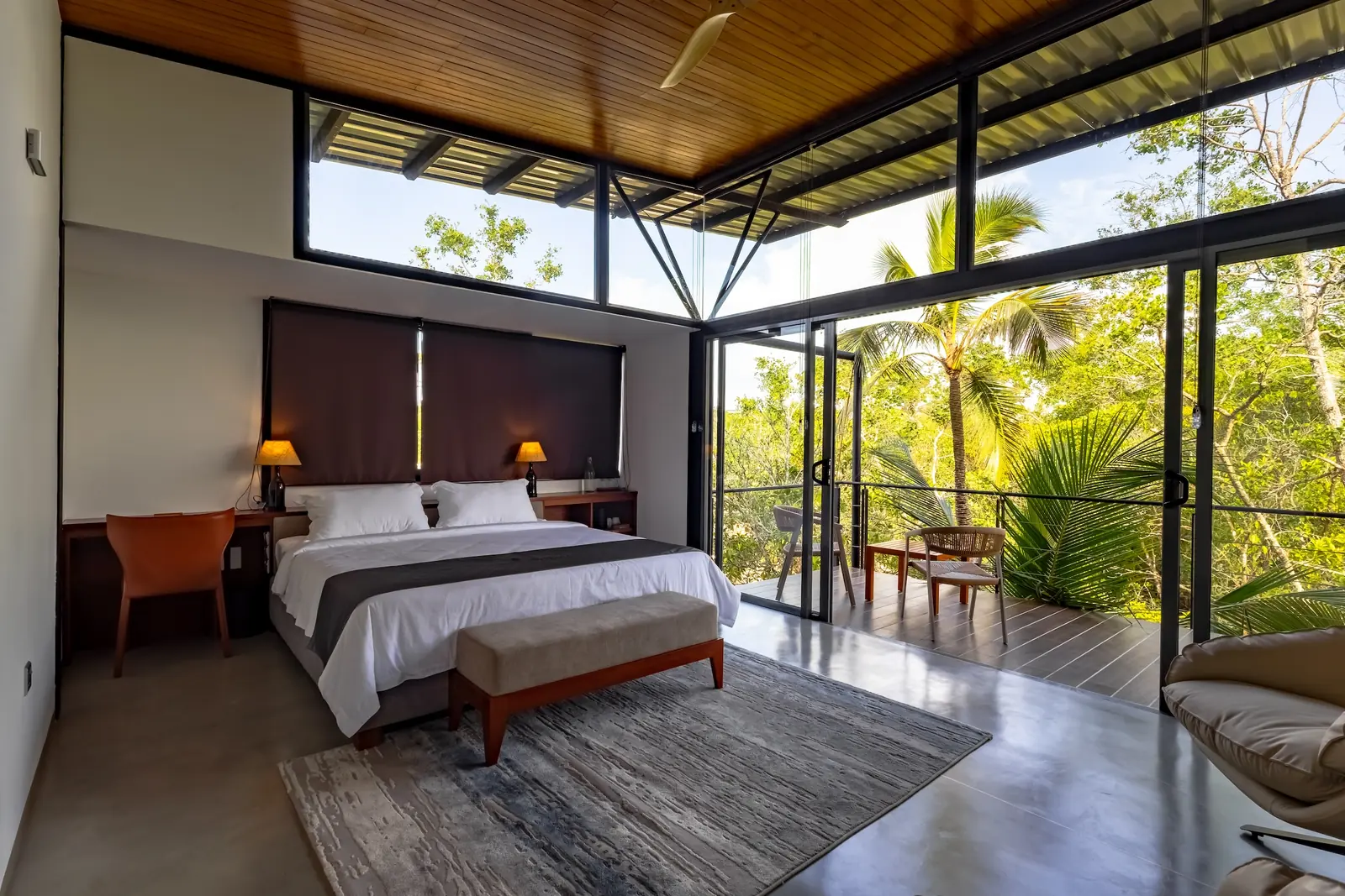 Deluxe double room at BlackRoots Unawatuna with natural light and contemporary finishes